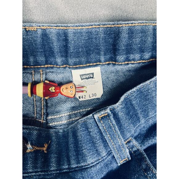 Vintage Levi's Ankle Jeans Mens 42 X 32 Denim Medium Wash High Rise Straight Leg - Picture 6 of 11